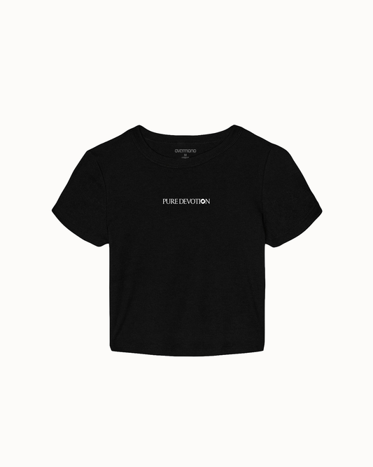 Pure Devotion Womens Baby T-Shirt Black